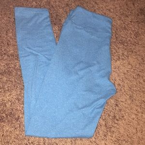 Solid blue; OS LuLaRoe Leggings